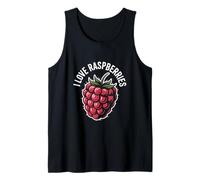 Me encantan las frambuesas jugosas bayas divertidas Camiseta sin Mangas