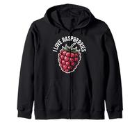 Me encantan las frambuesas jugosas bayas divertidas Sudadera con Capucha