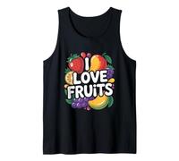 Me encantan las frutas, vibrant Fresh Delight Camiseta sin Mangas