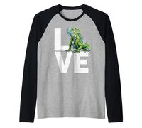Me encantan Las Iguanas Camiseta Manga Raglan