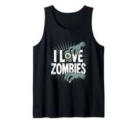 Me encantan las manos espeluznantes del globo ocular de los zombis Camiseta sin Mangas
