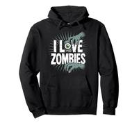 Me encantan las manos espeluznantes del globo ocular de los zombis Sudadera con Capucha