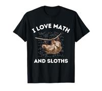 Me encantan las matemáticas y los perezosos Amante de los perezosos Álgebra Camiseta
