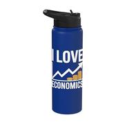 Me encantan las monedas Economics Graph Trend Stainless Steel Insulated Water Bottle