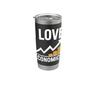 Me encantan las monedas Economics Graph Trend Vaso térmico de acero inoxidable de doble pared
