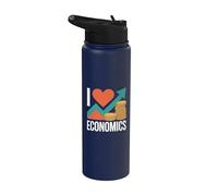 Me encantan las monedas Economics Passion Graph Stainless Steel Insulated Water Bottle