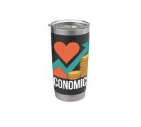 Me encantan las monedas Economics Passion Graph Vaso térmico de acero inoxidable de doble pared