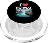 Me encantan Las montañas escénicas de los fiordos de Noruega PopSockets PopGrip para MagSafe