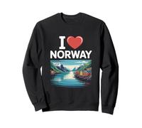 Me encantan Las montañas escénicas de los fiordos de Noruega Sudadera