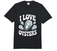 Me encantan Las ostras Diversión Mariscos Pasión Comfort Colors Adult Heavyweight T-Shirt