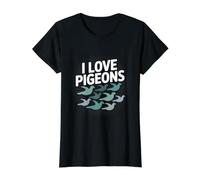 Me encantan Las Palomas, observación de Aves Urbana, Amante de Las Palomas. Camiseta gráfica económica, Mujer, Negro, XL