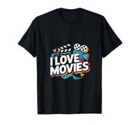 Me encantan Las películas de Palomitas de maíz Reel Cinema Camiseta