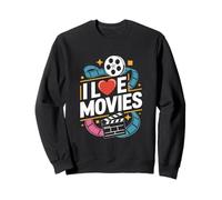 Me encantan Las películas Reel Film Buff Cinematic Sudadera