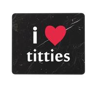 Me Encantan Las Tetas Alfombrilla De Escritorio Lavable Alfombrilla De Ratón Duradero Mousepad para Oficina Hogar Gaming 25X30Cm