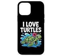 Me encantan las tortugas, lindo toque de hibisco tropical Carcasa para iPhone 12 mini