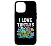 Me encantan las tortugas, lindo toque de hibisco tropical Carcasa para iPhone 12 Pro Max