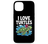 Me encantan las tortugas, lindo toque de hibisco tropical Carcasa para iPhone 13