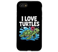 Me encantan las tortugas, lindo toque de hibisco tropical Carcasa para iPhone SE (2020) / 7 / 8