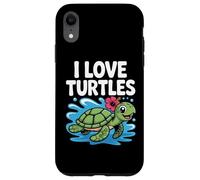 Me encantan las tortugas, lindo toque de hibisco tropical Carcasa para iPhone XR