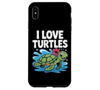 Me encantan las tortugas, lindo toque de hibisco tropical Carcasa para iPhone XS Max