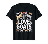 Me encantan los animales de granja con forma de corazón de cabra Camiseta
