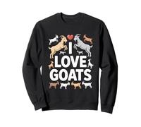 Me encantan los animales de granja con forma de corazón de cabra Sudadera