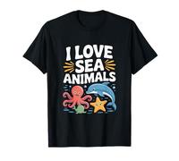 Me encantan los Animales Marinos, la Fauna Marina, Linda. Camiseta