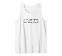 Me encantan los Animales y no los como! Veganos Team Vegan Love Camiseta sin Mangas