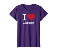 Me encantan los Artistas, me encantan los Artistas Camiseta, Mujer, Morado, L