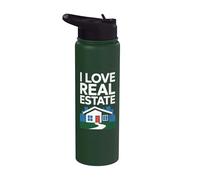 Me encantan los bienes raíces apasionado Realty Stainless Steel Insulated Water Bottle
