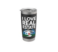Me encantan los bienes raíces apasionado Realty Vaso térmico de acero inoxidable de doble pared