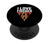 Me encantan los Bomberos, el Coraje, los héroes Valientes PopSockets PopGrip Adhesivo