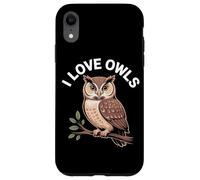 Me encantan los búhos, encantadores amantes del arte de los búhos Carcasa para iPhone XR