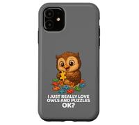 Me encantan los búhos y los Rompecabezas para Amantes de los búhos, Divertidos y Lindos Carcasa para iPhone 11