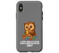 Me encantan los búhos y los Rompecabezas para Amantes de los búhos, Divertidos y Lindos Carcasa para iPhone X/XS
