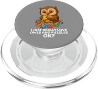 Me encantan los búhos y los Rompecabezas para Amantes de los búhos, Divertidos y Lindos PopSockets PopGrip para MagSafe