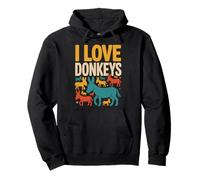 Me encantan los burros, los Amantes de los Animales Son una Delicia Sudadera con Capucha