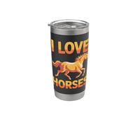 Me encantan los caballos al galope Passion Style Vaso térmico de acero inoxidable de doble pared