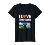 Me encantan los Campos de Campanas de la Libertad de Pensilvania Camiseta gráfica económica