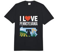 Me encantan los Campos de Campanas de la Libertad de Pensilvania Comfort Colors Adult Heavyweight T-Shirt