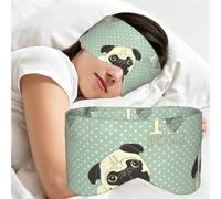 Me encantan los carlinos, Antifaz para dormir, ideal para el hogar, viajes y trabajo por turnos. Cubre completamente los ojos y bloquea la luz.