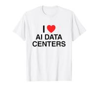 Me encantan los centros de Datos de IA de Heart, Divertido, irónico y obsceno Meme Y2K Camiseta