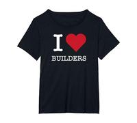 Me encantan los constructores, me encantan los constructores Camiseta, Mujer Tallas Grandes, Negro, 5XL Grande