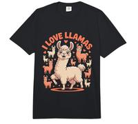 Me encantan los Corazones de Llamas, Lindos y Divertidos, con diseño de Llamas Comfort Colors Adult Heavyweight T-Shirt