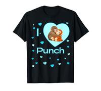 Me encantan los Corazones de Mono bebé de Punch Sad Camiseta