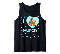 Me encantan los Corazones de Mono bebé de Punch Sad Camiseta sin Mangas