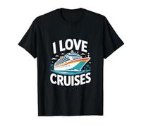 Me encantan los cruceros Escapada Relajante en el océano Camiseta gráfica económica