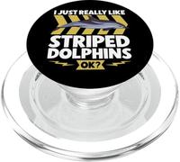 Me encantan los delfines azules y blancos PopSockets PopGrip para MagSafe