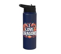 Me encantan los dragones Stainless Steel Insulated Water Bottle