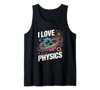 Me encantan los engranajes de la física y los átomos entusiasta Camiseta sin Mangas